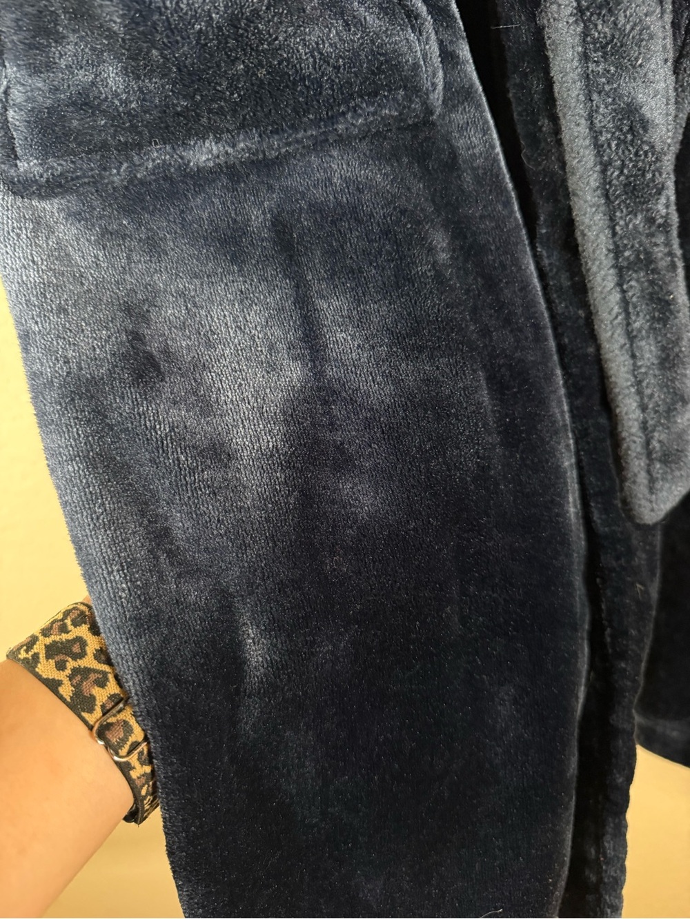 Sonoma BathRobe With Belt Navy S/M Super Soft Cozy Plush Robe Loungewear Pockets - Picture 4 of 9